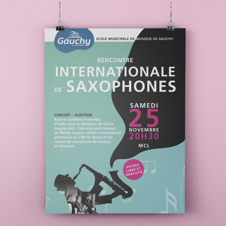 Affiche invitation mairie graphiste freelance
