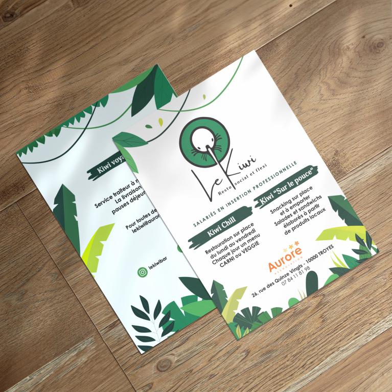 Kiwi bar Troyes Identité visuelle