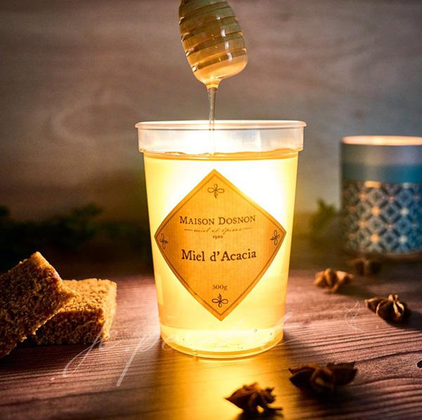 Etiquette miel création graphique Sens