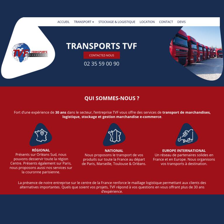 Création site web transporteur Loiret