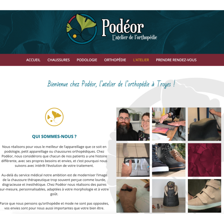 Création site web podo orthésiste Troyes