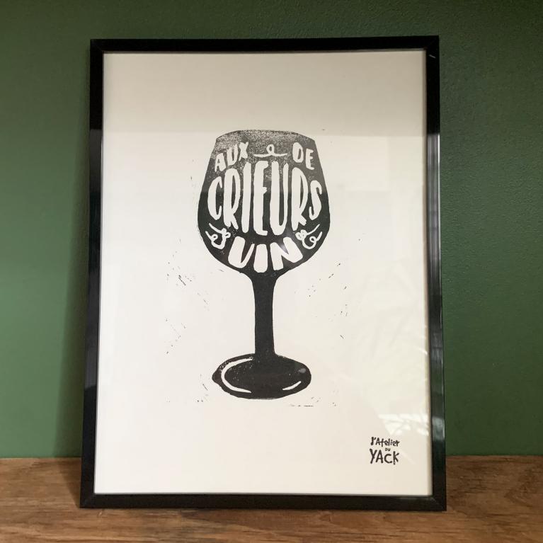 Affiche artisanale pour évènement d'entreprise Troyes