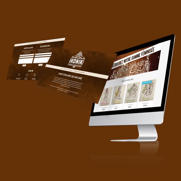 IKONIK SEEDS dépliant site web packaging