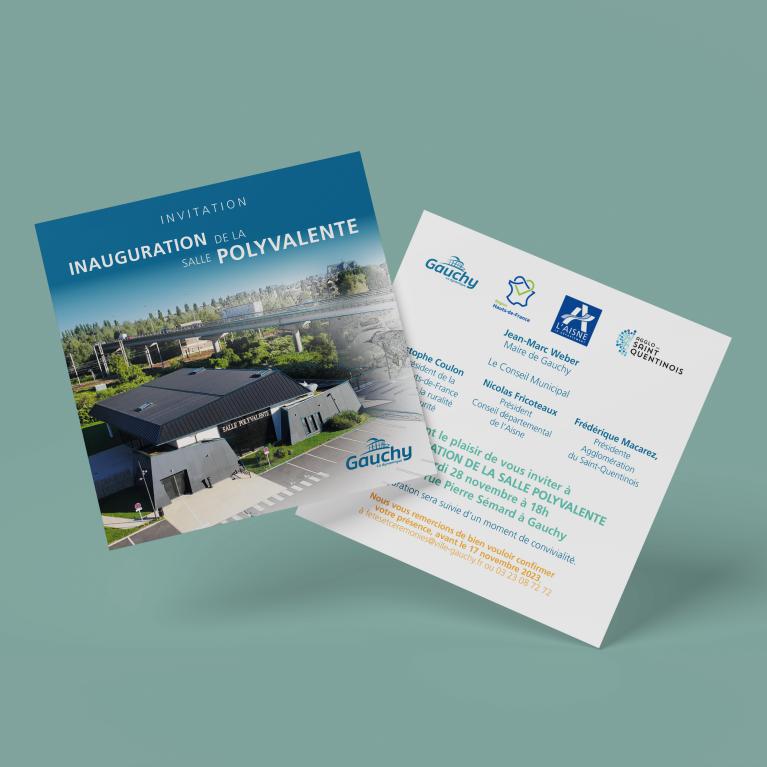Affiche invitation mairie graphiste freelance
